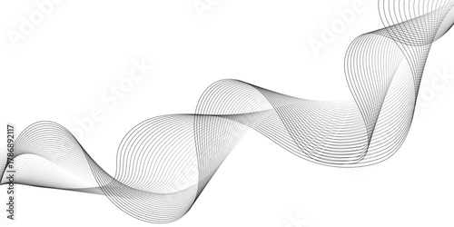 black wave line patterns creating striking contrast and depth, abstract black wave design with smooth curves and elegant movement on a light background, abstract black wave lines on White.