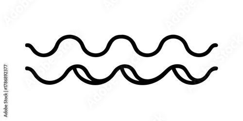 Illustration of a wavy water pattern, perfect for adding a touch of aquatic charm to your designs with its fluid and dynamic lines