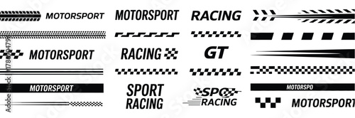racing stripes vector design for automotive customization — stylish techno-inspired decals for bikes, cars, and racing vehicles, ideal for performance branding, poster design, and luxury modification 
