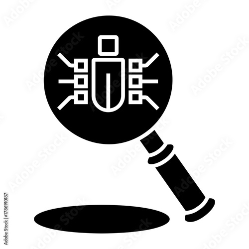 cyber threat Solid icon