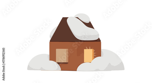 Snowy House Illustration