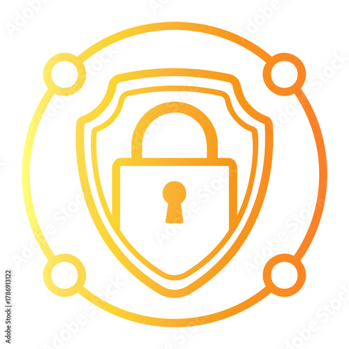 cyber threat Line Gradient Icon