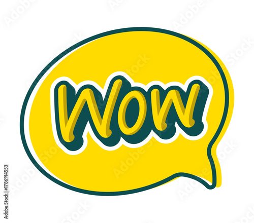 Wow Word Hand Lettering Design