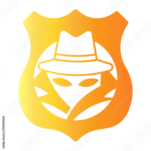 cyber threat Gradient icon