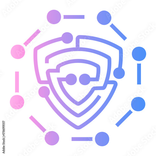 cyber threat Gradient icon