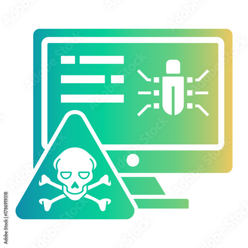 cyber threat Gradient icon