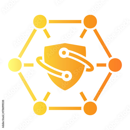 cyber threat Gradient icon