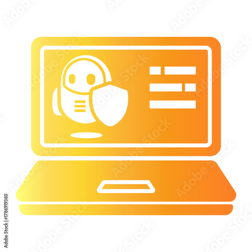 cyber threat Gradient icon