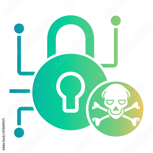 cyber threat Gradient icon