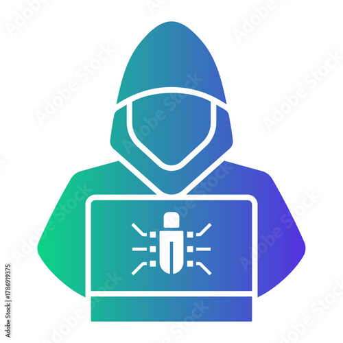 cyber threat Gradient icon