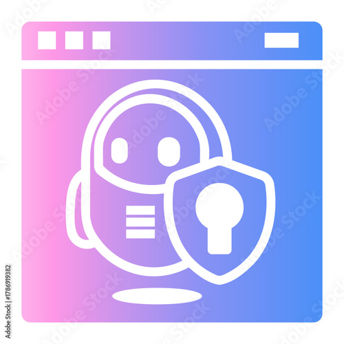 cyber threat Gradient icon