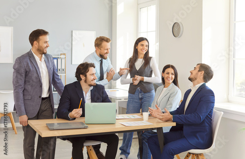 Photography Business team working together during a meeting and briefing in the office