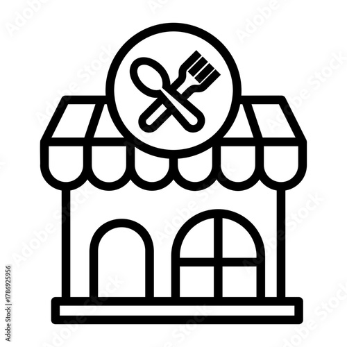 food courts Line Icon