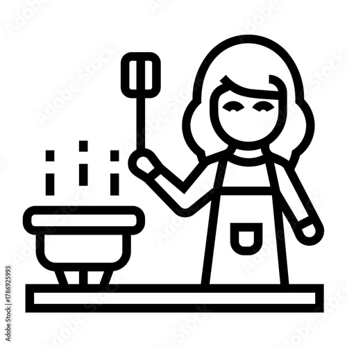 food courts Line Icon