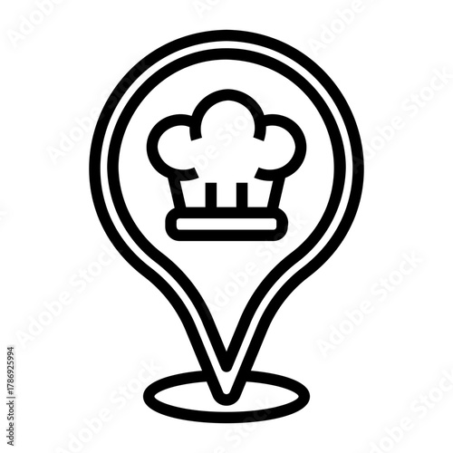 food courts Line Icon