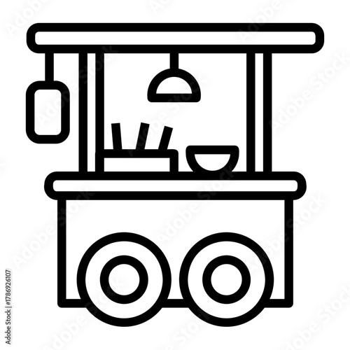 food courts Line Icon