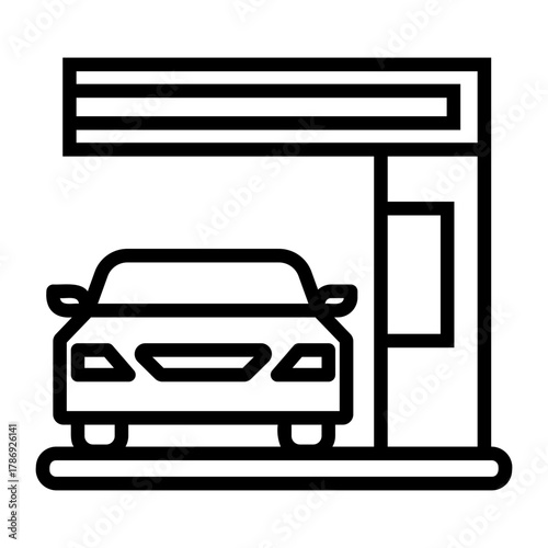 food courts Line Icon