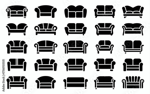 furniture icons set