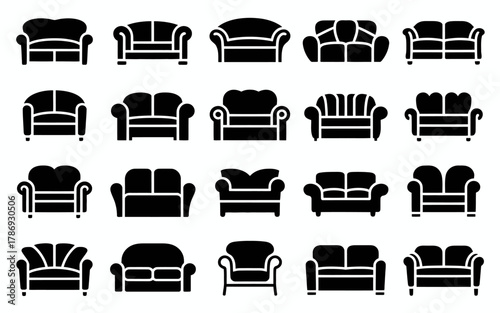 furniture icons set