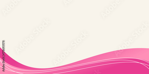 Pink wave background with copyspace area. Suitable for banner, poster, and greeting card designs.