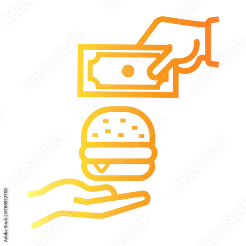 food courts Line Gradient Icon