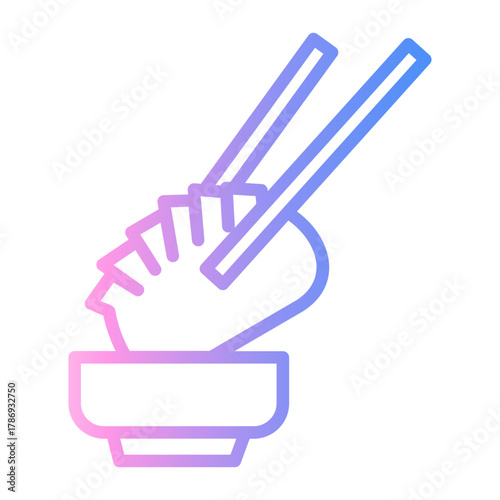 food courts Line Gradient Icon