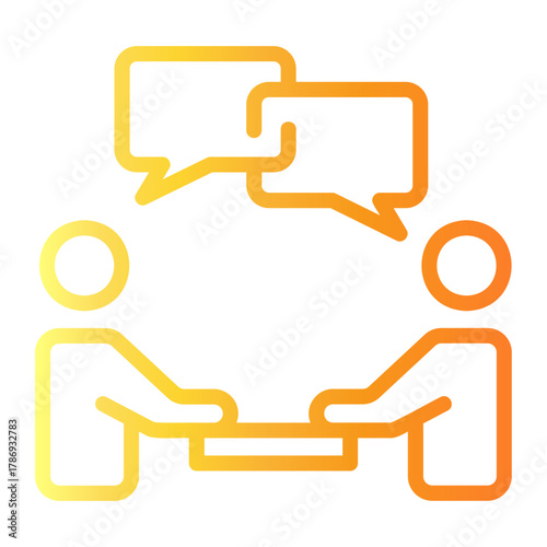 food courts Line Gradient Icon