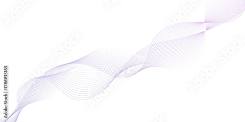 Abstract wavy lines on white background, translucent gray lines weaving across a pristine white backdrop, elegant abstract design featuring flowing waves in subtle gray tones.