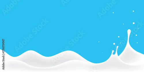 pure cow's milk background, pouring milk forms waves