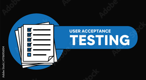 User acceptance testing checklist graphic for software development success