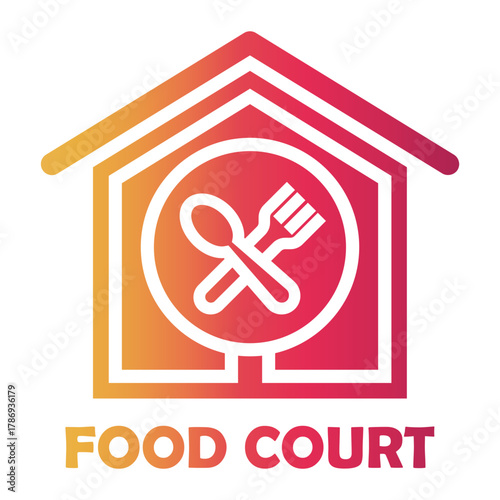food courts Gradient icon