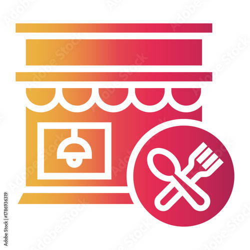 food courts Gradient icon