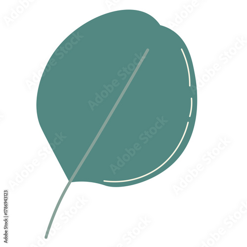 Thick dark green round leaf with smooth edge, perfect for luxury, modern, or sophisticated branding visuals.
