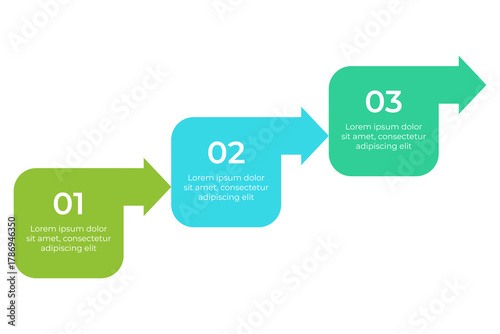 Infographic illustrating simple process in three steps. Clear text describing actions needed, making it easy to follow
