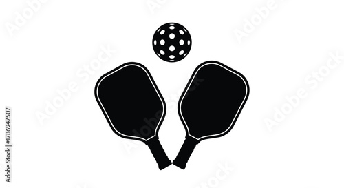 Let's play pickleball game with paddles and ball for active lifestyle