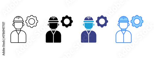 Constructor icon set multiple style collection