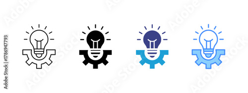 Creativity icon set multiple style collection