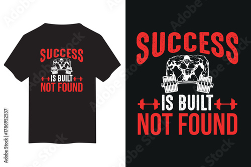 Black t shirt mockup displaying a motivational design with a bear graphic