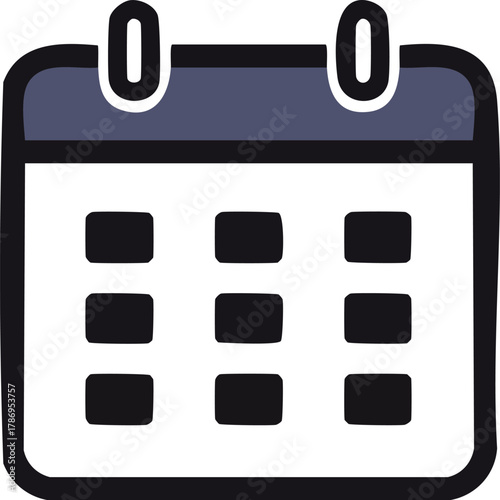 Hand-drawn illustration of a calendar with days marked out on a white background, representing time and planning