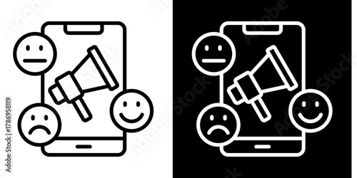 Social Media  Icon Set White Style Collection