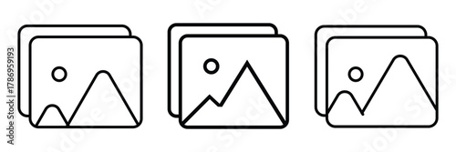 Image photo icon vector logo template illustration EPS 10