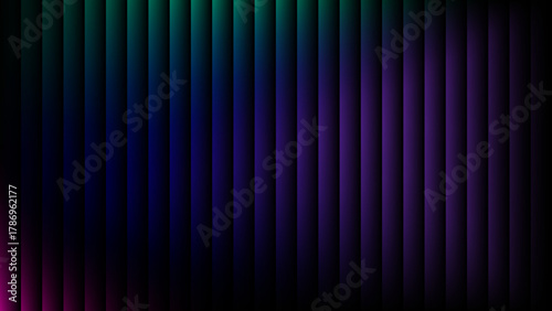 Synthwave Retro Futuristic Background: Dynamic Neon Grid, Glowing Data Streams and Holographic Vertical Lines on Dark Texture