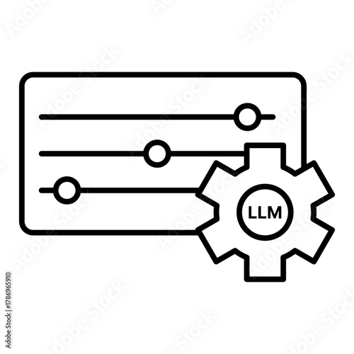 parameter matrix line icon with editable stroke