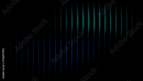Luminous Blue Cybernetic Wave Holographic Gradient with Glowing Vertical Lines, Futuristic Digital Energy Texture