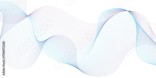 Abstract sound visualization data. Digital structure of the wave flow of luminous particles vector illustration