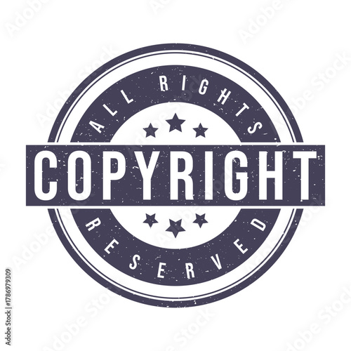 Copyright Grunge Rubber Stamp Seal