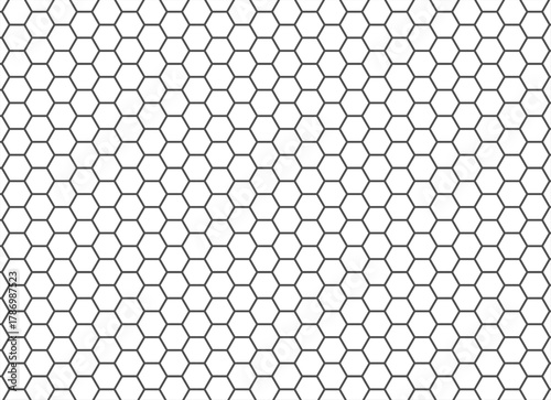 Seamless hexagon pattern on a clean white background, modern and minimalistic design. Geometric layout with evenly spaced hexagons, subtle shadows for depth, high-resolution vector style
