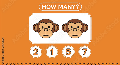 Fun counting game teaches kids numbers with cute monkeys