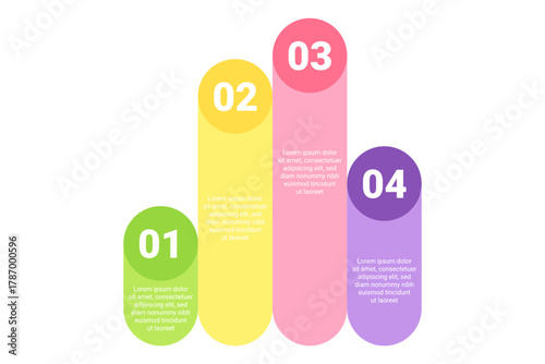 Infographic showcasing clear layout of data trends with colorful sections. Each section highlighting different aspects of information, making it easy to understand