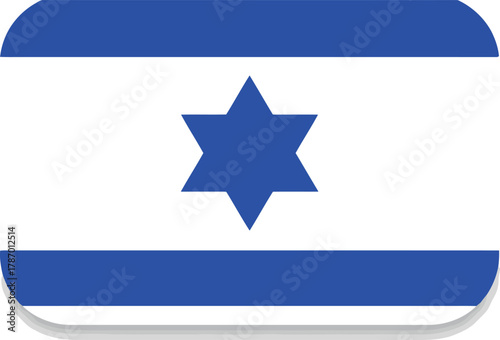 Israel national flag icon: modern star of david symbol